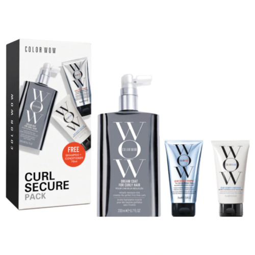 COLORWOW CURL SECURE PACK full-size leave-in styler and mini shampoo and conditioner