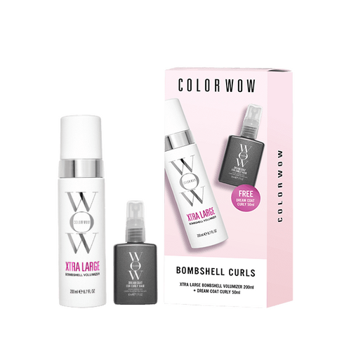 Color WOW Bombshell Curls Pack - Xtra Large Bombshell Volumizer + Dreamcoat Curly 