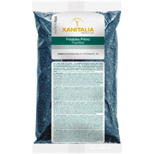 Xanitalia Pelables Primo STRIPLESS HARD WAX Blue Azulene Wax Beads 1000g / 1 Kg