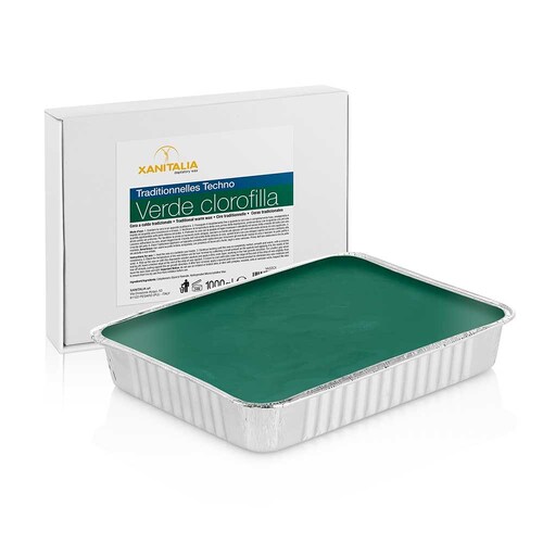 Xanitalia Techno STRIPLESS HARD WAX Chlorophyll Green 1000ml / 1 Kg