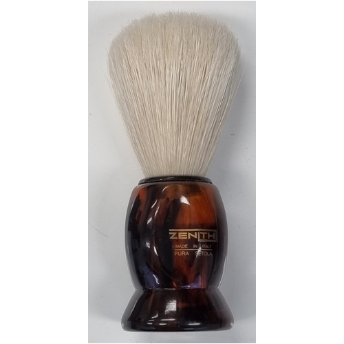 Zenith Ergonomic Grip Handle Boar Bristle Shave Brush Made in Italy