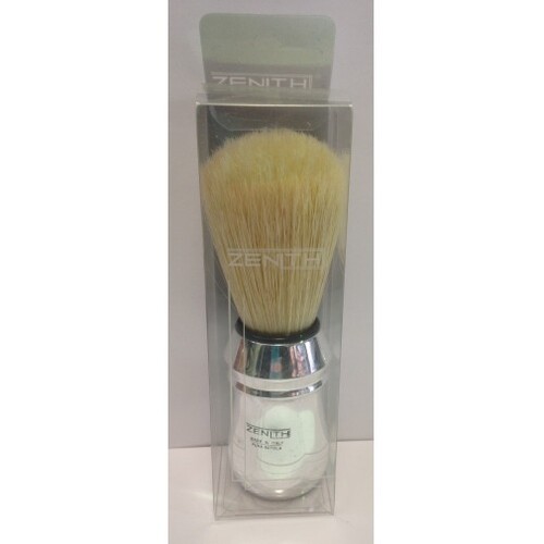 ZENITH Boar Bristle LARGE Chrome Shave Brush Made in Italy